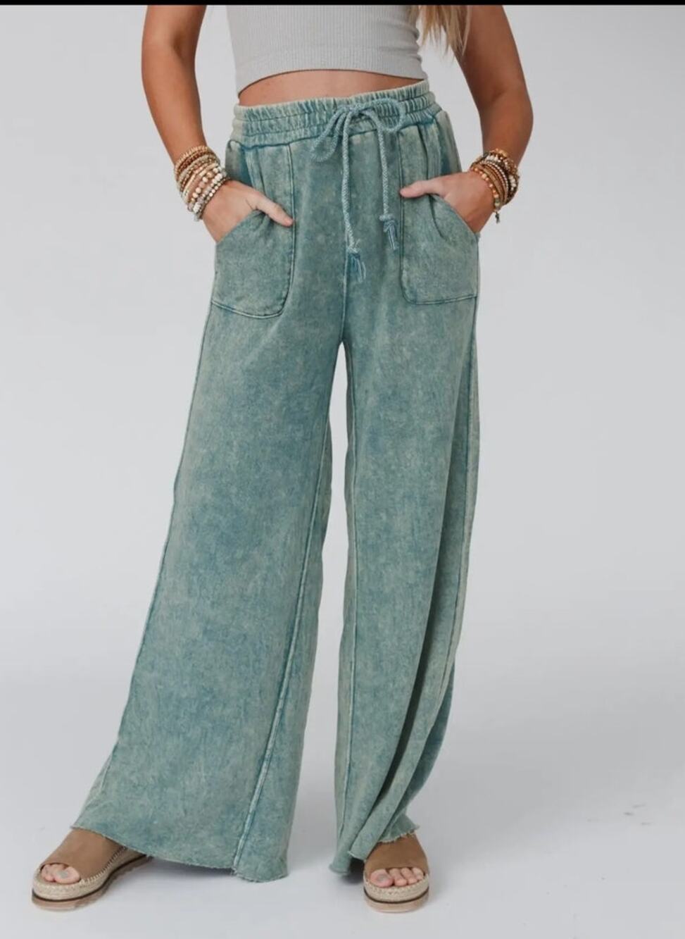 Relaxing Robin Wide Leg Pant - New Teal